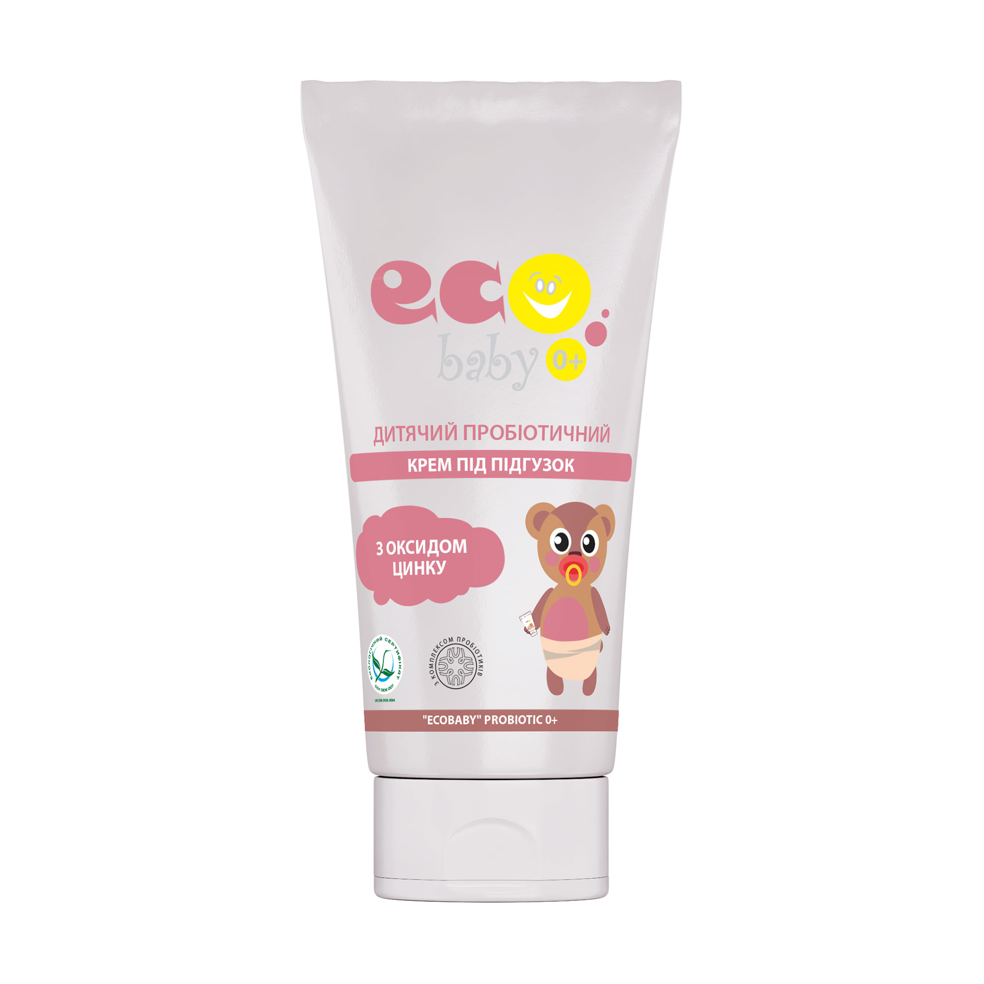 Дитячий пробіотичний крем під підгузок Eco Baby Probiotic з оксидом цинку, від народження, 90 мл