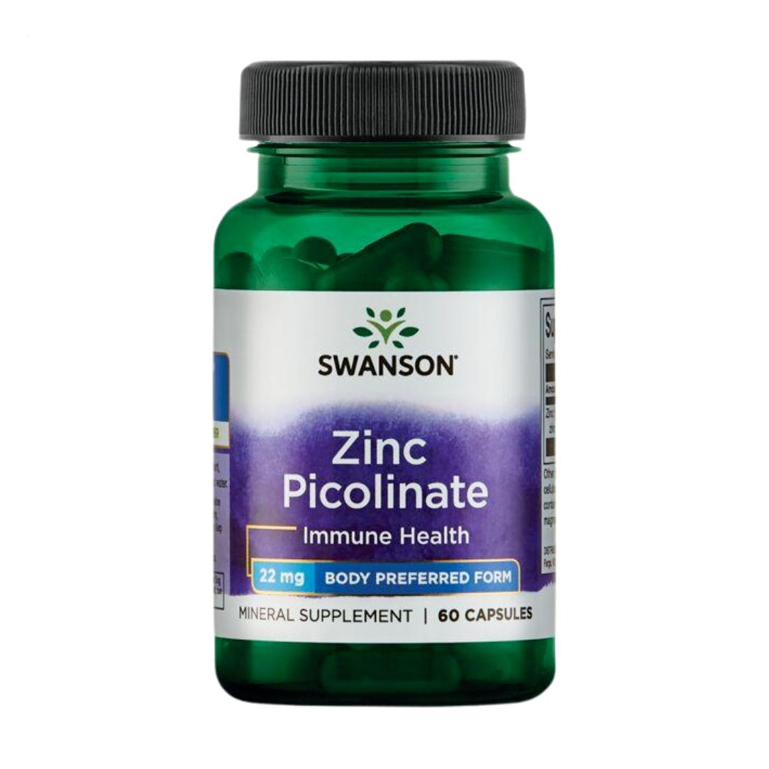 Піколінат цинку Swanson Zinc Picolinate 22 мг, 60 капсул