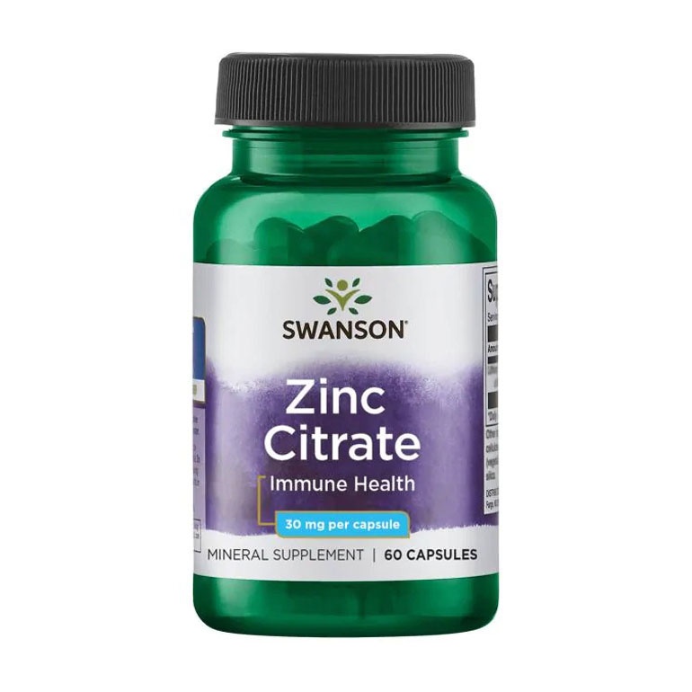 Цитрат цинку Swanson Zinc Citrate, 30 мг, 60 капсул